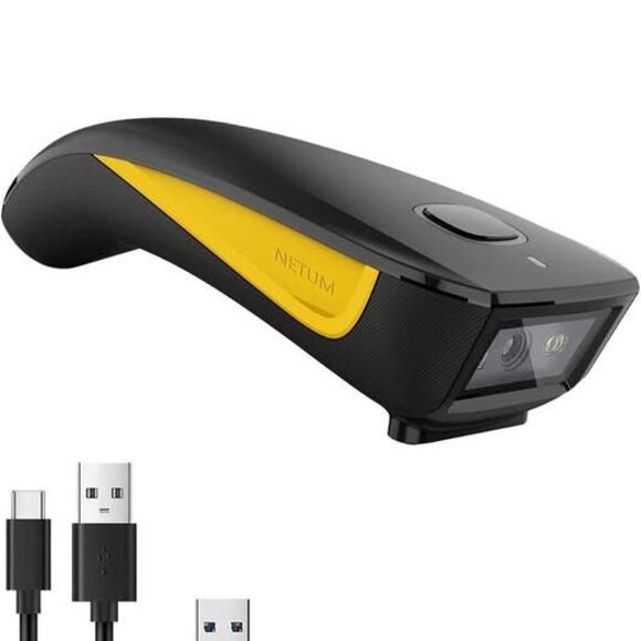 NETUM QR Code Scanner, Mini Barcode Scanner Bluetooth Compatible, Small Portable - Picture 1 of 10